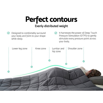 Weighted Blanket Adult 5KG Heavy Gravity Blankets Microfibre Cover