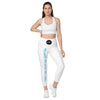 ONVA My Path pocket leggings, white and blue