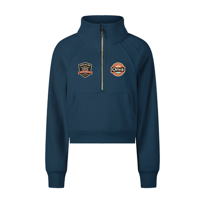 Cropped Half-Zip Sweatshirt