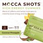 Mocca Shots Energy Gummies with Caffeine  Coconut Pineapple 12-Pack