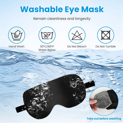 Cordless Heated Eye Mask Silk Sleep Eye Compress Mask For Dry Eyes