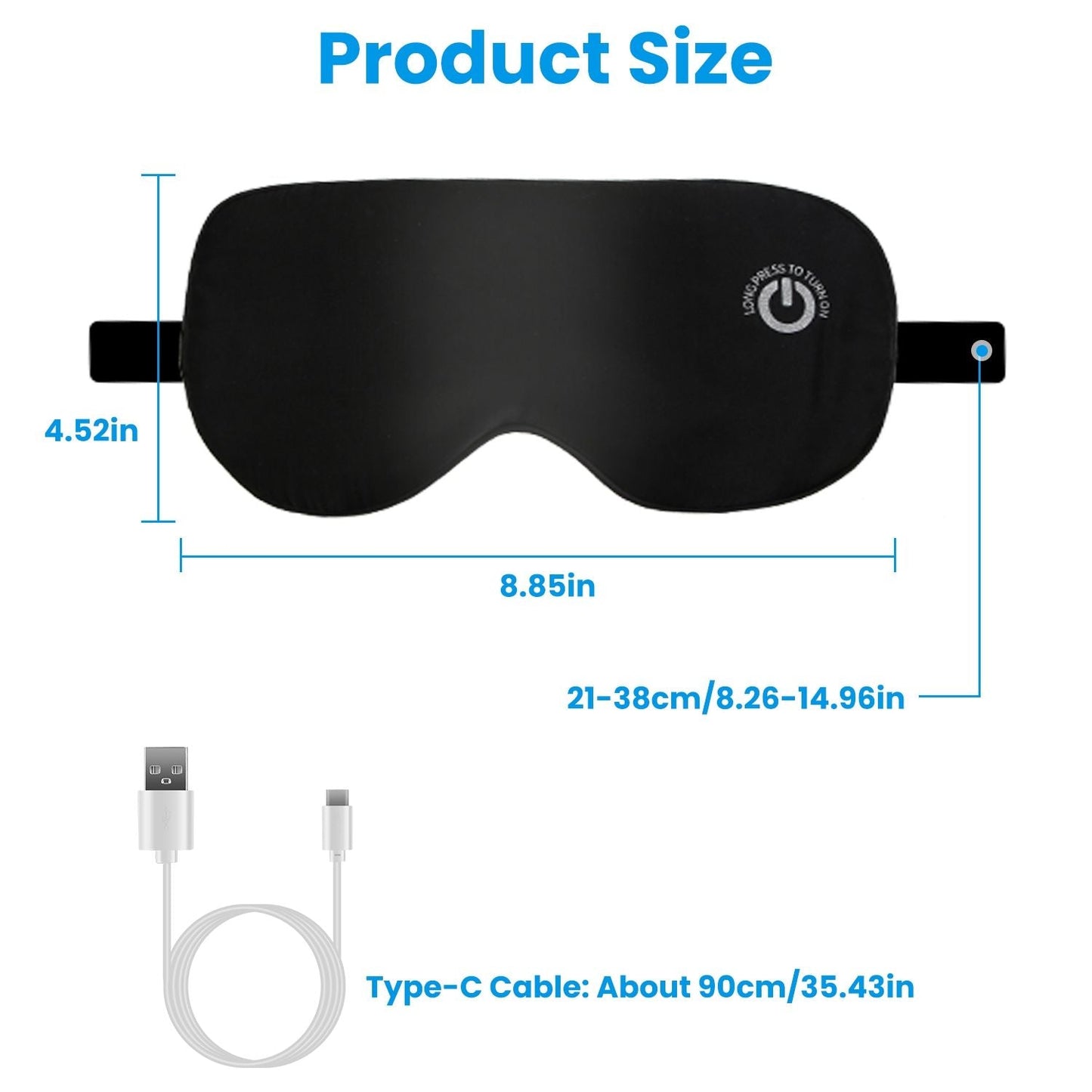 Cordless Heated Eye Mask Silk Sleep Eye Compress Mask For Dry Eyes