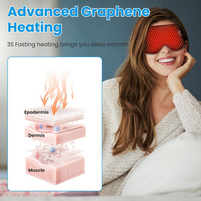 Cordless Heated Eye Mask Silk Sleep Eye Compress Mask For Dry Eyes