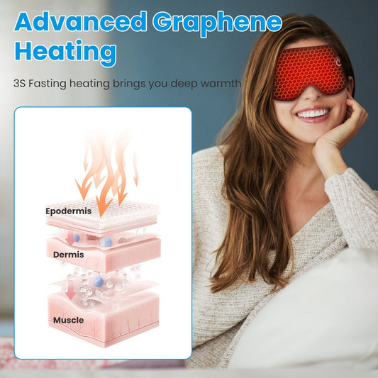 Cordless Heated Eye Mask Silk Sleep Eye Compress Mask For Dry Eyes