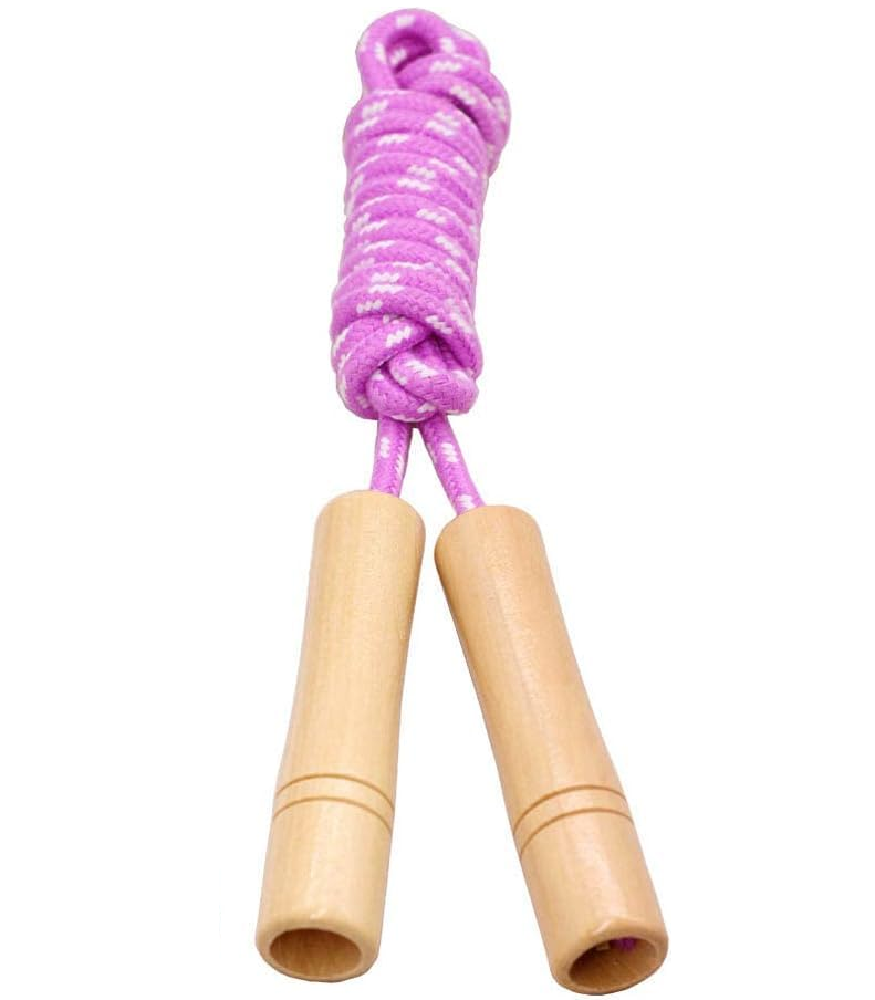 Cotton Jump Rope for Kids, Adjustable Toddler Skipping Rope-BLUE