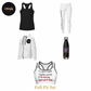 Full Fit Set — Onva California bundle showing tank, leggings, hoodie, sports bra and water bottle