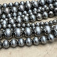 Statement Faux Sterling Pearl Layered Necklace & Earring Set