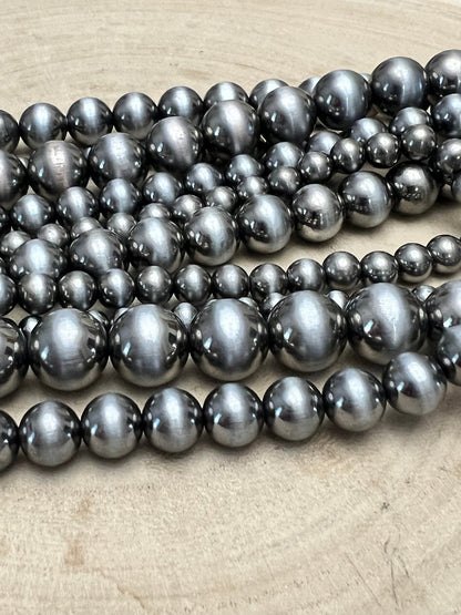 Statement Faux Sterling Pearl Layered Necklace & Earring Set
