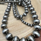Statement Faux Sterling Pearl Layered Necklace & Earring Set