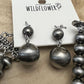 Statement Faux Sterling Pearl Layered Necklace & Earring Set